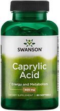Swanson Caprylic Acid 600mg 60 softgels