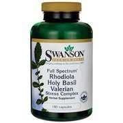 Swanson Stress Complex (Rhodiola, Holy Basil, Valerian) 180 capsules