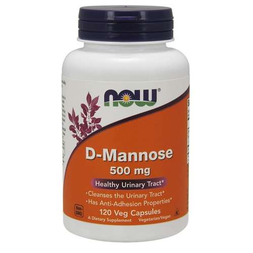 Now Foods D-Mannose 500mg 120 vege capsules