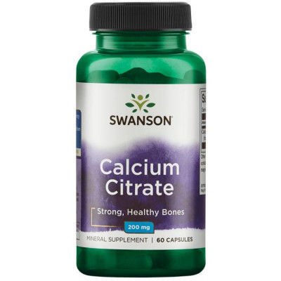 Swanson Calcium Citrate 200mg 60 capsules
