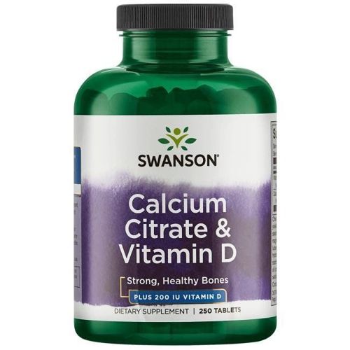 Swanson Calcium Citrate & Vitamin D 250 tabs