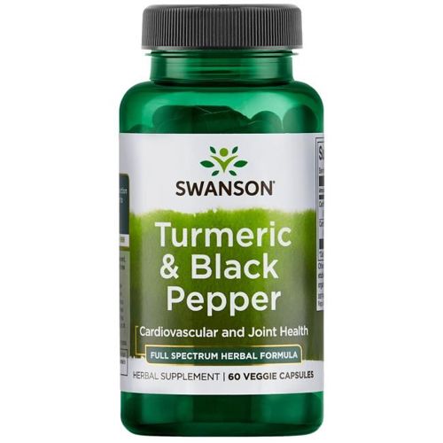 Swanson Turmeric & Black pepper 60 vege capsules