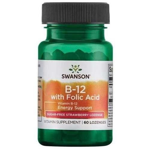 Swanson Vitamin B-12 with Folic Acid 2500mcg 60 tabs