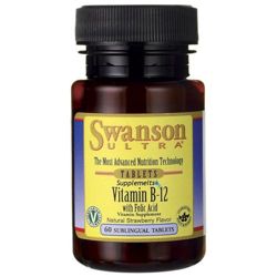 Swanson Vitamin B-12 with Folic Acid 60caps