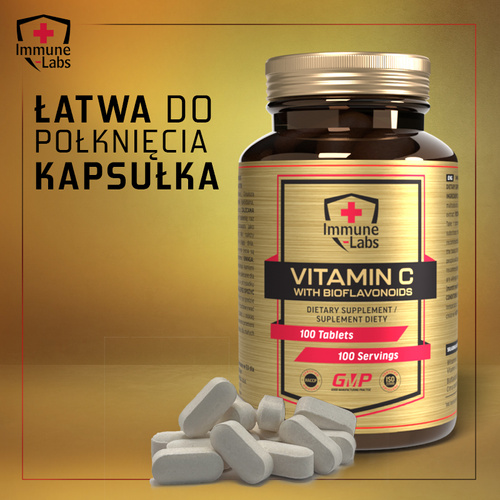Immune-Labs Vitamin C + Bioflavonoids 100 tabletek