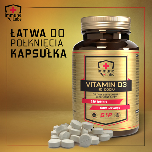 Immune-Labs Vitamin D3 10000IU 250 tabletek