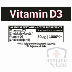 Immune-Labs Witamina D3 250 kapsułek