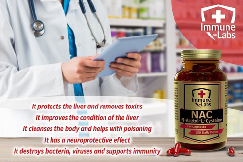 Immune-Labs N-Acetylo-L-Cysteina 150 kapsułek