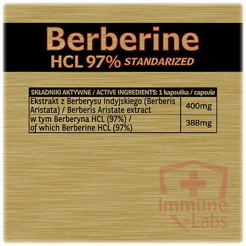 Immune-Labs Berberine HCL Standarized 97% 90 kapsułek