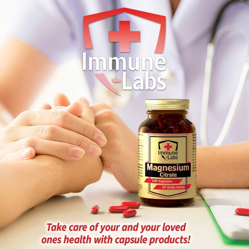 Immune-Labs Cytrynian Magnezu 120 kapsułek