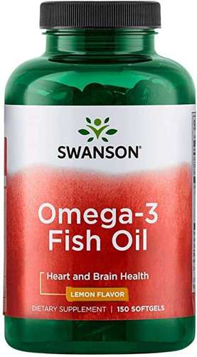 Swanson Omega 3 Fish Oil Lemon 150 Softgels